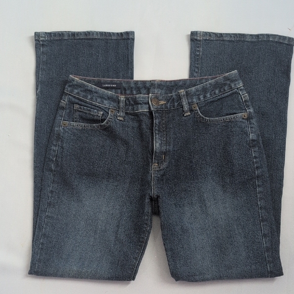 Lands' End Denim - Womens Lands' End Dark Wash Straight Leg Jeans